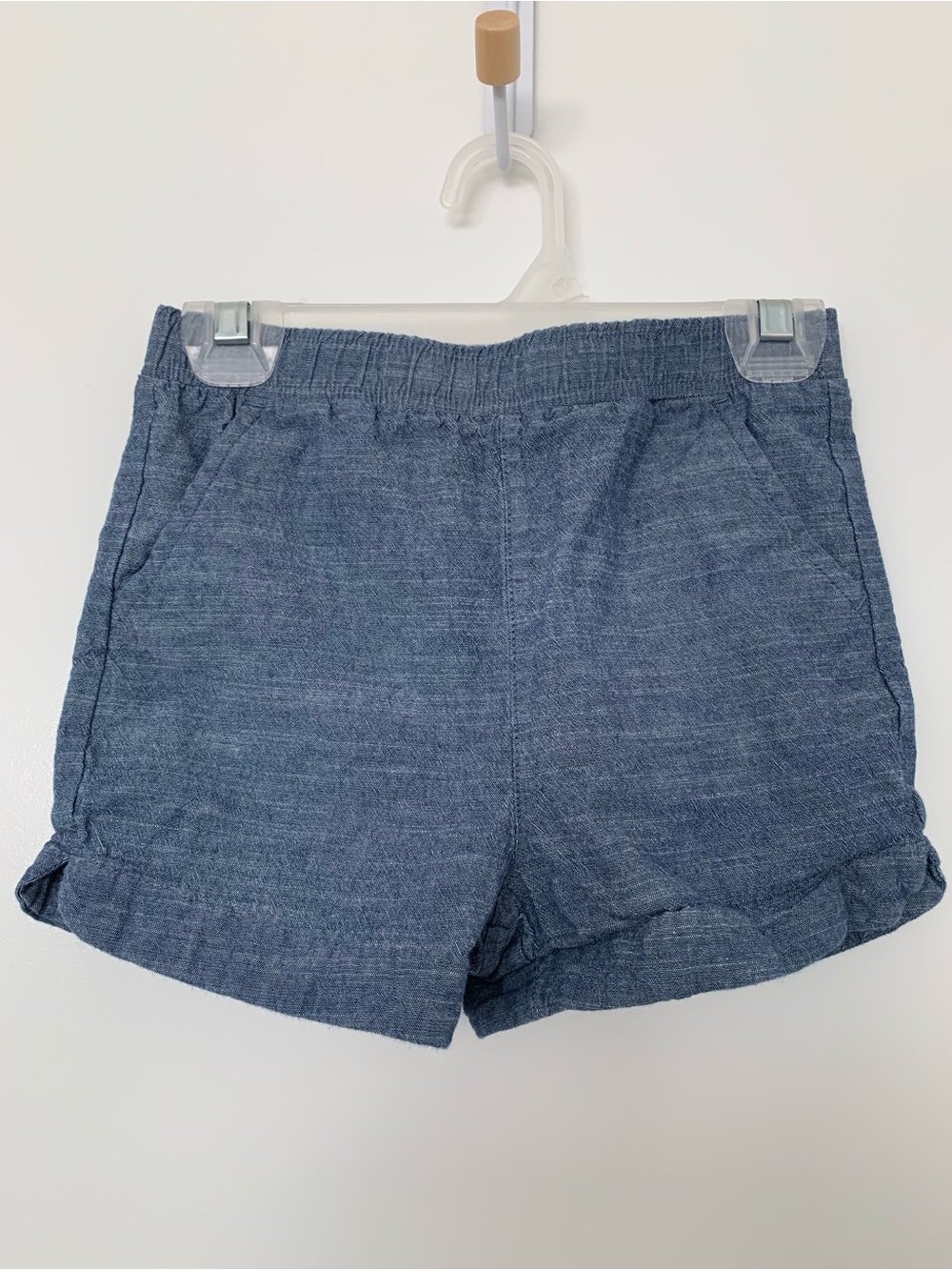 Andy & Evan Denim-Style Blue High Waist Kids Shorts